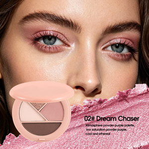 Palette de fards à paupières multifonctionnelle 4 couleurs, fini mat, scintillant et pailleté, palette compacte, maquillage des <span class=keywords><strong>yeux</strong></span> naturel, rose nude, brun - Product Image 2