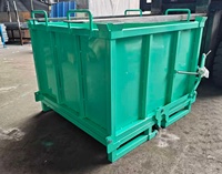 Conteneur industriel robuste en acier pour la collecte de ferraille, bac à déchets pour chariot élévateur, idéal pour la gestion des déchets d'entrepôt