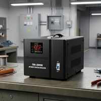 Régulateur de tension automatique monophasé 1KVA, servomoteur, sortie 220V, affichage numérique