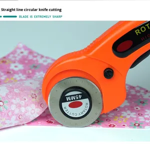 Taglierina Rotante Industriale in ABS da 45mm per Patchwork, Pelle, Fionda, Elastici, Taglio Tessuti, Manico Personalizzabile, Supporto ODM - Product Image 5