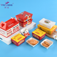 Boîte en papier personnalisée pour emporter des plats à emporter, conception de boîte en carton pour en-cas, contenants alimentaires en papier, boîte à poulet frit