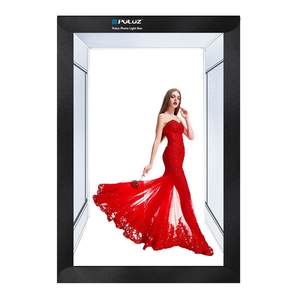 PULUZ 2m 240W 5500K Kit de studio <span class=keywords><strong>photo</strong></span> pour vêtements / portrait de modèle adulte et photographie de costumes, boîte à lumière de studio - Product Image 1