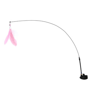 Jouets pour <span class=keywords><strong>chat</strong></span> écologiques vente en gros bâton de taquinerie en plastique anti-morsure durable avec tête remplaçable à longue barre à ventouse puissante - Product Image 5