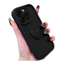 Coque de téléphone portable coeur stéréo transfrontalier européen américain pour Apple 16/15/14/13/12/11 Iphonexs Max Gaozhu TPU Phone Grip