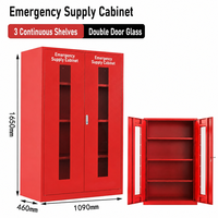 Armoire d'urgence en acier robuste, armoire de stockage d'équipement de lutte contre les incendies, armoire de sécurité verrouillable pour l'école, l'hôpital, le bureau