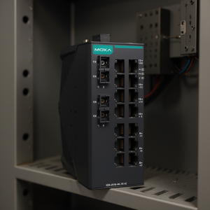Moxa EDS-2016-ML-SS-SC Switch Ethernet Industrial de 16 Puertos Sin Administración para Montaje en Riel DIN - Product Image 3