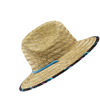 Chapeau de soleil en paille pour la pêche, le surf et la plage, avec logo personnalisé et impression sur le dessous, protection solaire, vente en gros 2026