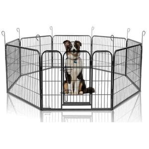 8Panel Hunde zaun 80x60cm Tragbarer Metall Hunde zaun Haustier Panels Kleiner Hund Laufs tall/Zwinger-Zaun für Camping und Rving - Product Image 1