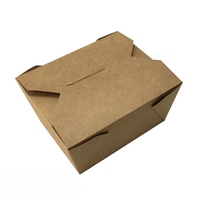 Boîte en papier auto-adhésive pour salade et nouilles, en PLA laminé, 100 % compostable, de qualité alimentaire, avec impression personnalisée, résistante à la graisse, pour emporter