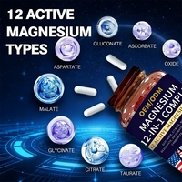 En stock, vente chaude : Capsule de magnésium 12-en-1, minéraux complexes, fabrication OEM disponible