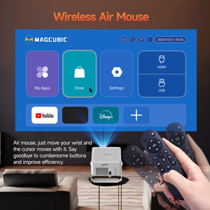 Projecteur MAGCUBIC Air Mouse Control 1080P 8K, projecteur LCD <span class=keywords><strong>haut</strong></span> <span class=keywords><strong>de</strong></span> <span class=keywords><strong>gamme</strong></span> pour cinéma maison HY450MAX avec 800 ANSI - Product Image 5