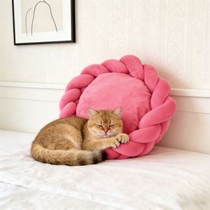 Handmade Eco-Friendly Solid Small <b>Cat</b> & Dog Bed Cave Round Polyester Sponge Comfortable Warm Design XL All Seasons - Product Image 5