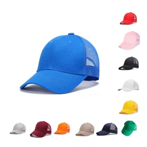 Logotipo personalizado 6 paneles azul negro ala curva algodón deportes gorra de béisbol gorra de camionero - Product Image 2