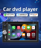 Lecteur DVD/CD/VCD de voiture universel 2Din Carplay Android Auto TV BT/FM/AUX-in/USB Aide à la marche arrière Radio stéréo multimédia de voiture