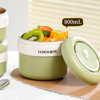 Isolierte 316 Edelstahl Doppelstöckige Bento-Box 4 Fächer Retro-Stil Mikrowellengeeignet Auslaufsicher Tragbare Lunchbox