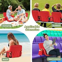 Chaise de stade extérieure ODM&OEM Iron Moon, légère, durable, accoudoirs extra rembourrés, poignée de transport, pour le parc, le camping, les événements sportifs