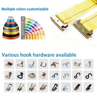 Ensemble de sangles à cliquet E-Track 2 po x 12 pi (ou 15 pi) – Résistance à la rupture 4409 lb, Charge de levage nominale 2204 lb – Attaches robustes avec raccords E pour remorque et plateau