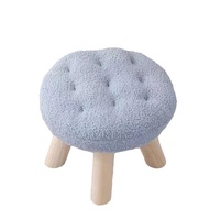 Taburete Plegable de Madera Maciza para Niños, Modelo Cookie Biscuit, Moderno y Sencillo, para Sofá o Mesa de Centro
