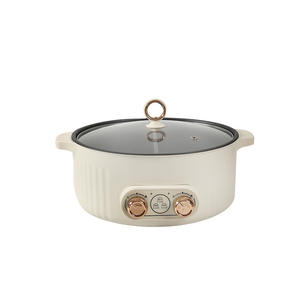 Casserole électrique multifonctionnelle 7L avec double cuve intérieure antiadhésive, double contrôle de température, forme ronde - Product Image 1