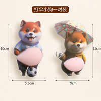 Tapis anti-collision 3D en silicone Shiba Inu ventru, silencieux pour poignée de porte, butée de porte, jouet anti-stress à presser
