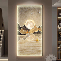Peinture murale de paysage haute résolution imprimée en héliogravure haut de gamme Jinshan pour salon, couloir, allée, écologique et résistante à l'eau