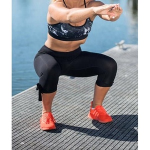Leggings da donna in bambù per Ballerina Capri Yoga comodi e Casual elasticizzati di metà grado Eco Friendly anti-umidità antibatterico - Product Image 1
