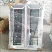 Fenêtre à battant en PVC/UPVC sur mesure avec double vitrage trempé teinté, kit de quincaillerie coupe-vent pour extérieur et salle de bain, certifiée Energy Star