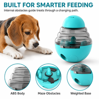 Jouet interactif pour animaux de compagnie, distributeur de friandises, jouet à secouer, puzzle, jouet à bille pour chien et chat, stimulant l'IQ