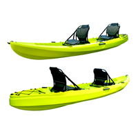 Kayak en tandem pour la pêche à pédales, avec siège double, canoë/kayak en plastique pour 2 personnes, 2024