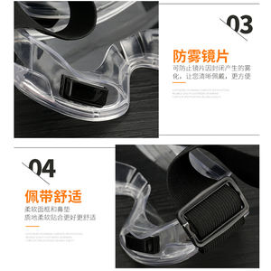 धूल-रोधी खरोंच कोहरे पारदर्शी औद्योगिक नेत्र सुरक्षित चश्मा - Product Image 6