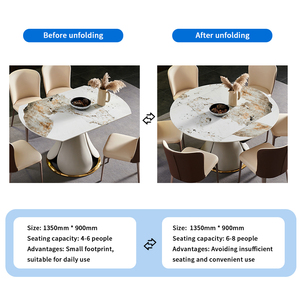High Quality <strong>Small</strong> Round Dining <strong>Table</strong> <strong>Foldable</strong> and Adjustable Stainless Steel for Home and Hotel Use for Dinner Living Room - Product Image 3