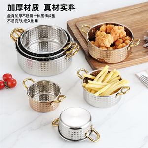 Stainless Steel Hammer Stamped Round <b>Pot</b> With Double Handles For Cooking <b>Soup</b> Ramen Noodles Snacks Porridge - Product Image 5