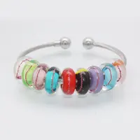 Verschiedene farben neue design murano glas perlen Europäischen charme armband