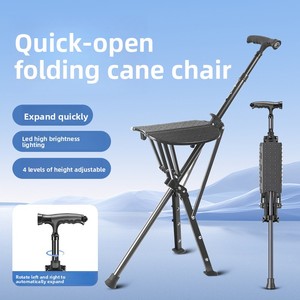 Bastón Silla Plegable Automático Multifuncional para Personas Mayores, Ligero y Portátil, con Asiento, Clase II - Product Image 2