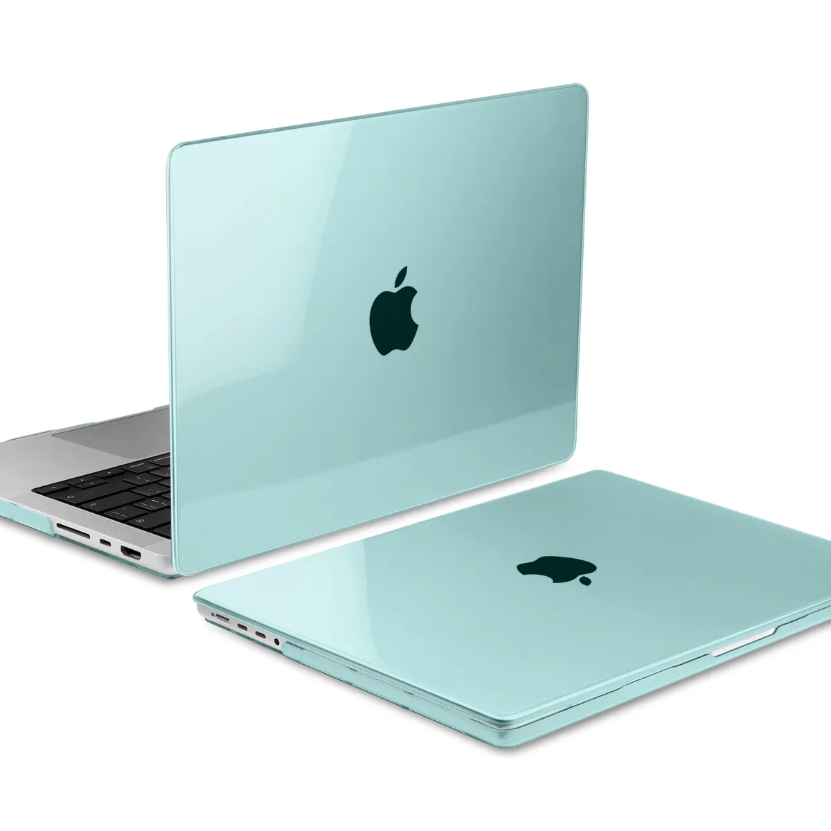 Crystal Clear plastik PC sert kol dizüstü Macbook çantası hava Pro 11 12 13 14 15 16 inç M1 M2 M3 çip modeli A2941 A2681