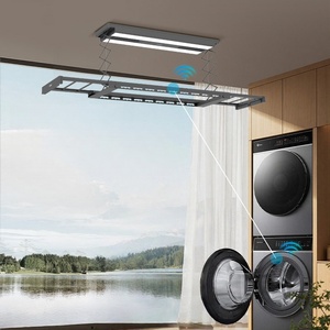 Manufacturer direct sales intelligent voice controlled <b>drying</b> LED lighting remote control lifting electric <b>drying</b> <b>rack</b> - Product Image 2