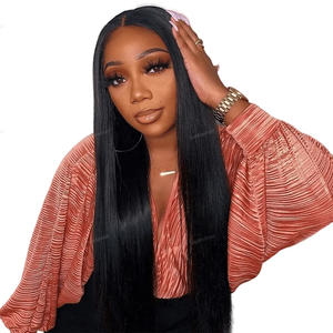 送货批发廉价供应商混纺编织女性波浪100% 原装高清无胶<span class=keywords><strong>30</strong></span>英寸高清蕾丝正面人发假发 - Product Image 1