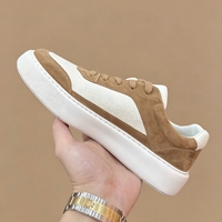 Chaussures de skate décontractées de luxe pour hommes en cuir véritable à lacets, respirantes, légères, pour l'hiver et toutes saisons, semelle extérieure plate en caoutchouc