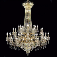 Plafonnier De Luxe Suspendus Lumières pour Hôtel Villa De Mariage Décoration Grande Suspension De Luxe Bougie Lustre En Cristal