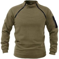 Blousons polaires zippés à capuche pour hommes américains, grande taille, style sportif, col roulé, couleur unie, pour l'hiver, Dropshipping