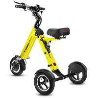 Trottinette électrique pliable à trois roues Topmate ES32 sans balais avec siège pour adultes, tricycle léger pour les trajets domicile-travail