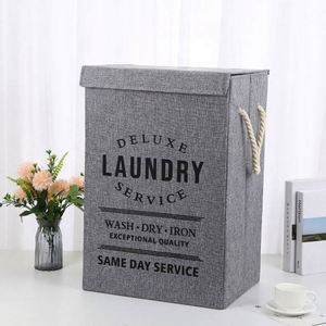 Caja de Almacenamiento para Baño de Diseño Moderno, Cesta de Ropa Sucia de Cartón Hueco, Caja de Almacenamiento Plegable de Tela - Product Image 3