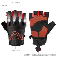 Nouveauté Rechargeable lampe de poche LED gants avec lumières Camping en plein air pêche outil de réparation cadeaux de pêche
