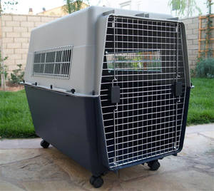 Porte-copie en plastique pour animaux de compagnie, nouvelle <span class=keywords><strong>Cage</strong></span> de <span class=keywords><strong>transport</strong></span> aérien, boîte de voyage, chenil, avec roue, 2 unités - Product Image 6