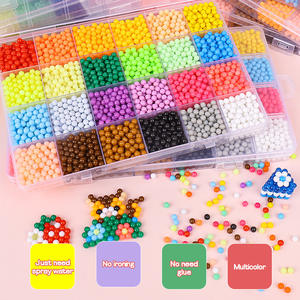 Perles magiques Aqua Fuse lumineuses pour enfants, 500 perles colorées de 5 mm, fournitures d'arts et d'artisanat pour la <span class=keywords><strong>maison</strong></span> et l'école, idéales pour Noël - Product Image 1