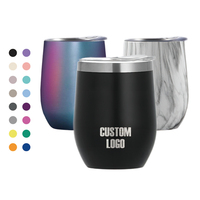 Tasse en forme d'œuf de vin de voyage à Double paroi personnalisée, gobelet en acier inoxydable, tasses à café isolées sous vide