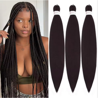 Extensions de cheveux synthétiques en fibre haute température Bozhen, 26 pouces, tresses au crochet, double trame, emballage jumbo, teintes