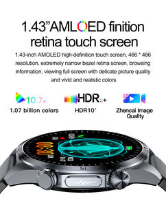 สมาร์ทวอทช์ AMOLED ขนาด 1.43 นิ้ว ความละเอียด 466 * 466 พร้อมฟังก์ชั่นติดตามสุขภาพหลายรายการ วัดอุณหภูมิไขมันในร่างกาย วัดอัตราการเต้นของหัวใจ รองรับการโทรผ่านบลูทูธ รุ่น TK29 สมาร์ทวอทช์พร้อม ECG - Product Image 6