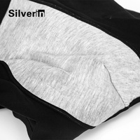 Sous-vêtements pour hommes en coton antimicrobien argenté avec ceinture élastique, caleçons boxer