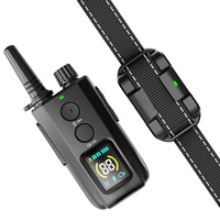Collier de dressage à distance pour deux chiens, étanche IPX7, rechargeable, avec bouton rotatif et verrou de sécurité, pour la correction du comportement des chiens